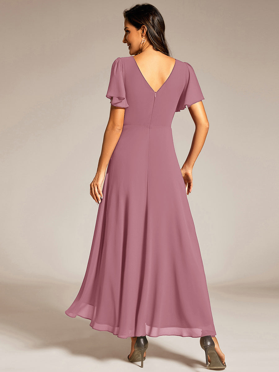ever DAKOTA|High-Low Flowy Chiffon Wedding Guest Dress