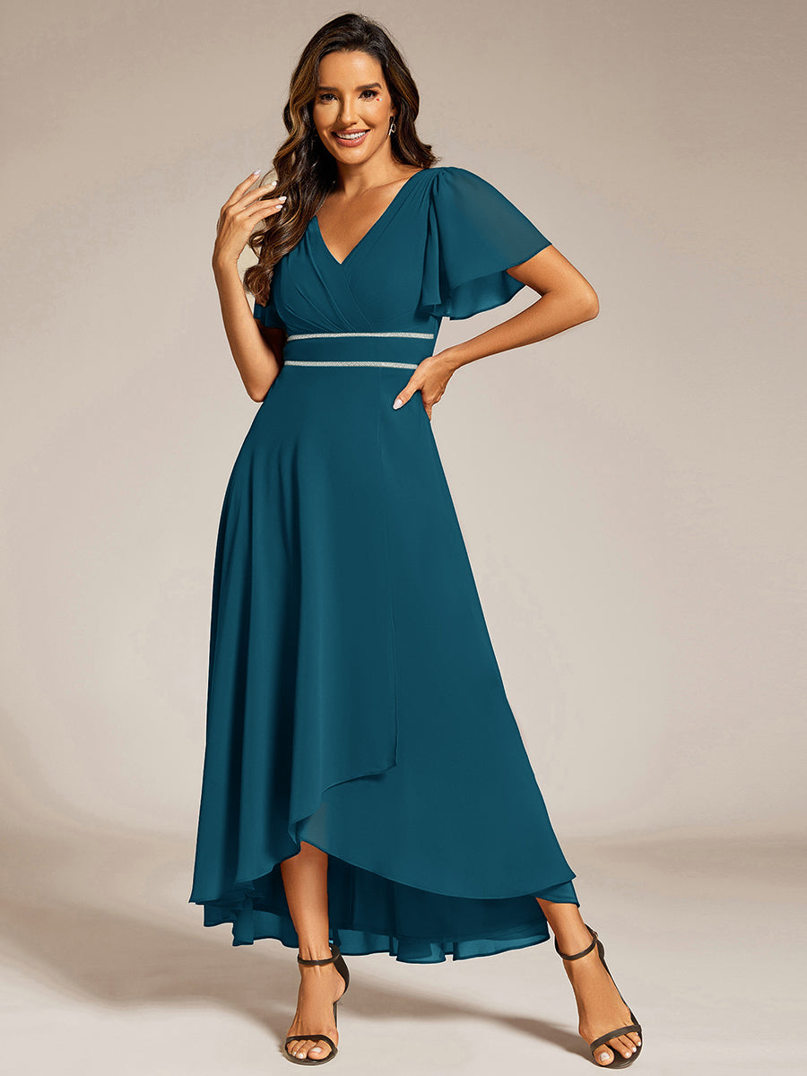ever DAKOTA|High-Low Flowy Chiffon Wedding Guest Dress