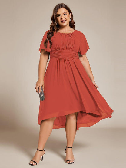 pretty EDEN|Plus Size Flowy Chiffon Bridesmaid Dress