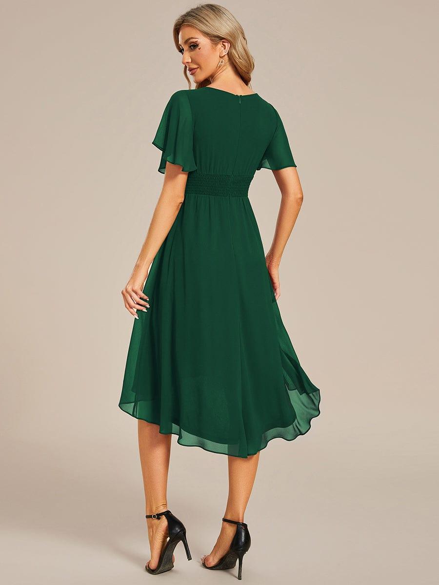 ever EDEN|Flowy Chiffon Round Neckline A-Line Knee Length Bridesmaid Dress