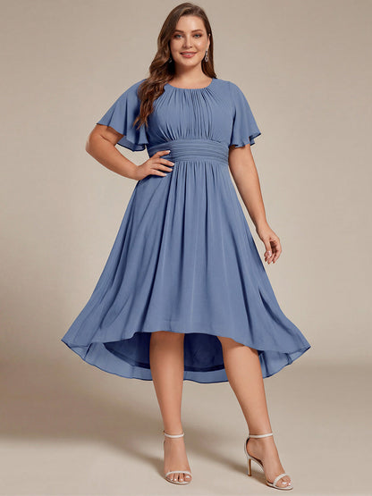 pretty EDEN|Plus Size Flowy Chiffon Bridesmaid Dress