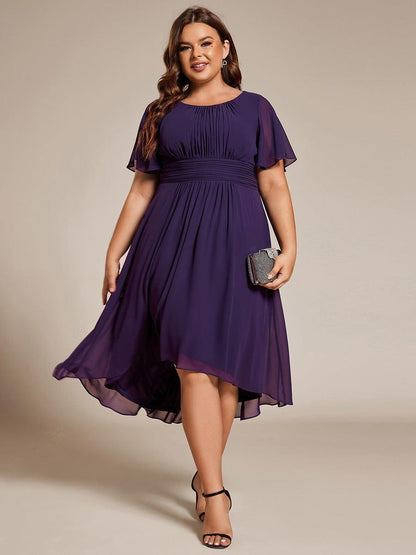 pretty EDEN|Plus Size Flowy Chiffon Bridesmaid Dress