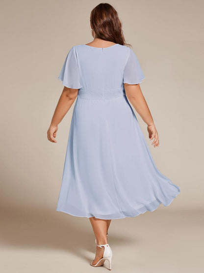 pretty EDEN|Plus Size Flowy Chiffon Bridesmaid Dress