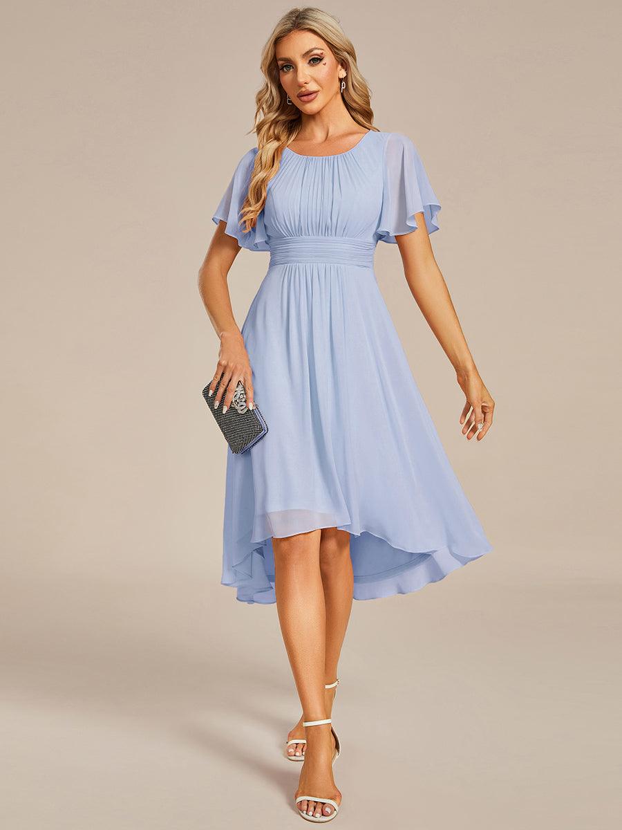 ever EDEN|Flowy Chiffon Round Neckline A-Line Knee Length Bridesmaid Dress