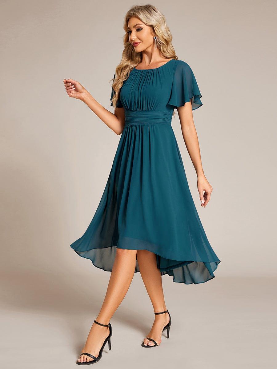 ever EDEN|Flowy Chiffon Round Neckline A-Line Knee Length Bridesmaid Dress