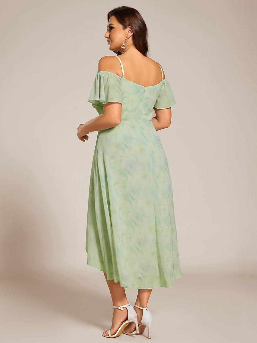 ever JORDANE|Spaghetti Strap Cold Shoulder Chiffon A-Line Midi Bridesmaid Dress