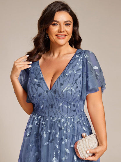 pretty SIMONE|Plus Size Sparkly Midi Cocktail Dress