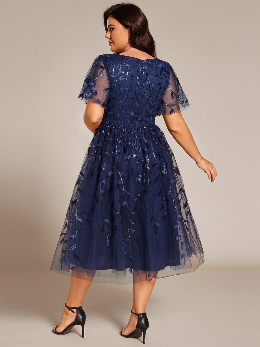 pretty SIMONE|Plus Size Sparkly Midi Cocktail Dress