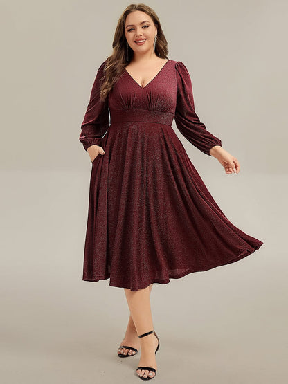 ever GREER|With Pocket Glitter Midi Wedding Guest Dress