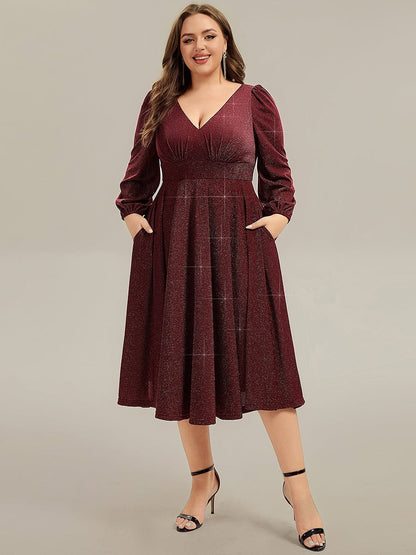 ever GREER|With Pocket Glitter Midi Wedding Guest Dress