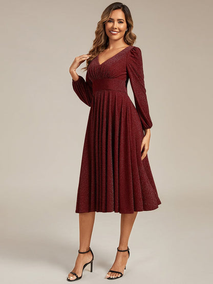 ever GREER|With Pocket Glitter Midi Wedding Guest Dress