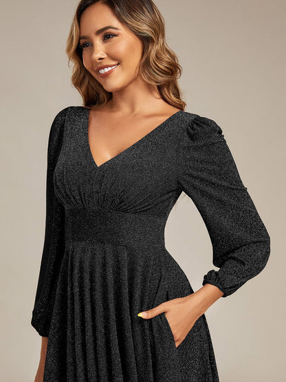 ever GREER|With Pocket Glitter Midi Wedding Guest Dress