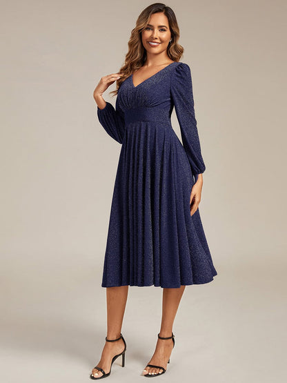 ever GREER|With Pocket Glitter Midi Wedding Guest Dress