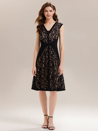 ever TOVE|See-through Lace Sleeveless High Stretch Wedding Guest Dress