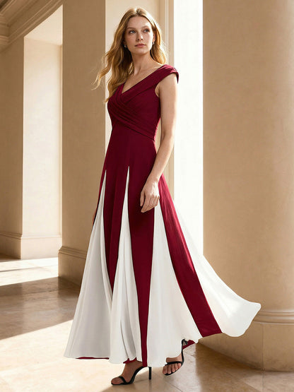 ever ONYX|Elegant Design Knit Cap Sleeve Formal Dress