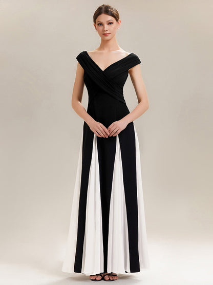 ever ONYX|Elegant Design Knit Cap Sleeve Formal Dress