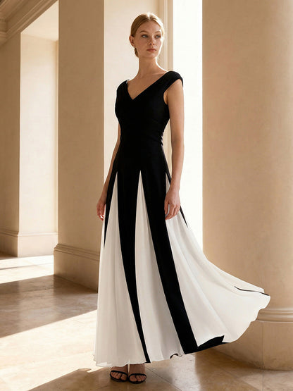 ever ONYX|Elegant Design Knit Cap Sleeve Formal Dress