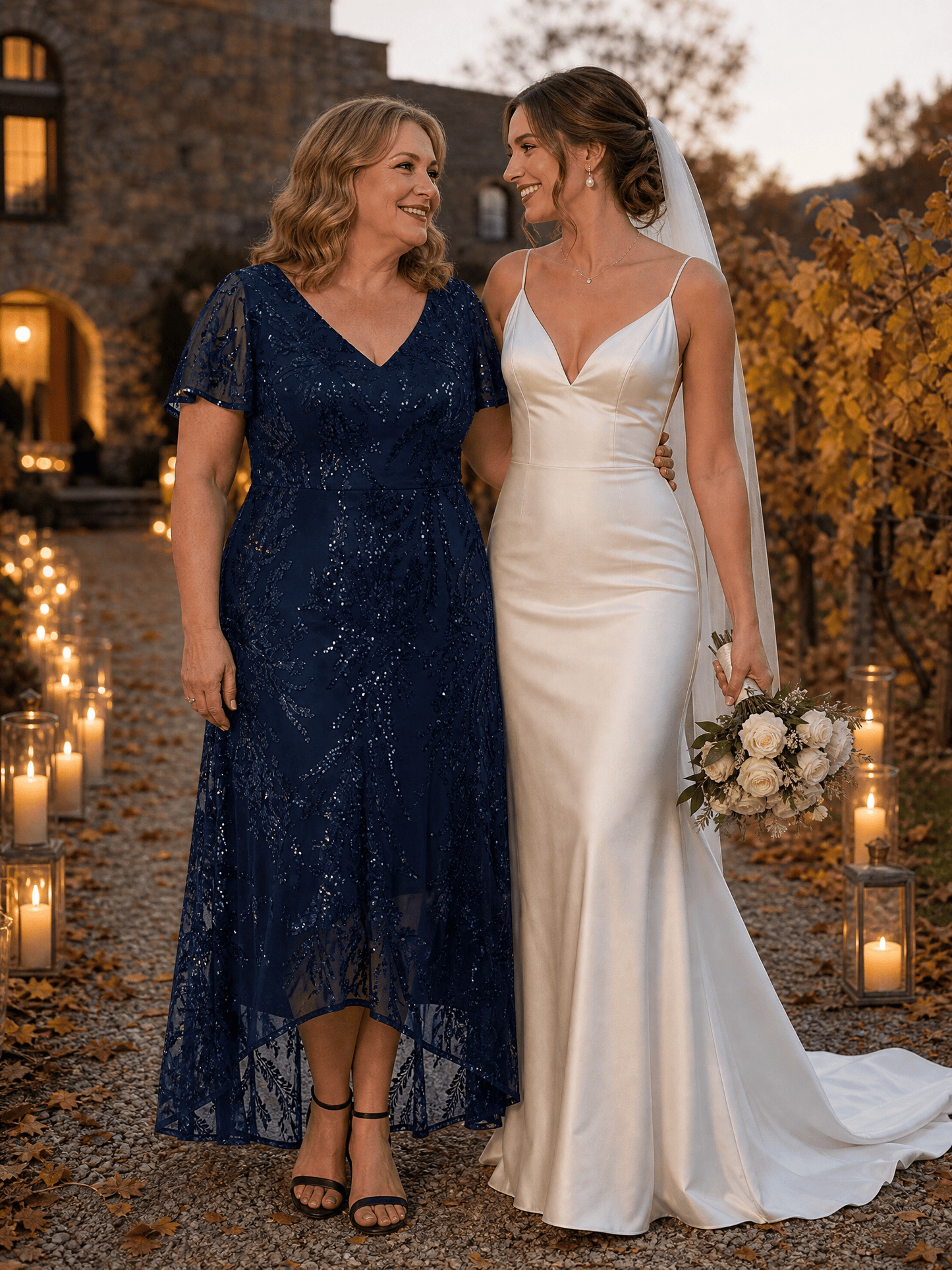 Plus Size Ruffled Sequin Wedding Guest Dress