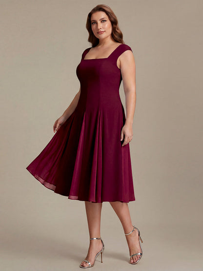 Plus Size Cap Sleeve Wedding Guest Dress