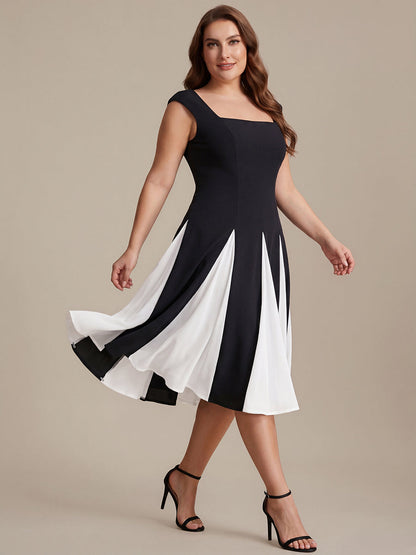 Plus Size Cap Sleeve Wedding Guest Dress