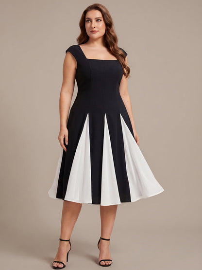 Plus Size Cap Sleeve Wedding Guest Dress