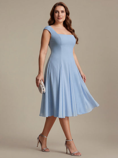 Plus Size Cap Sleeve Wedding Guest Dress