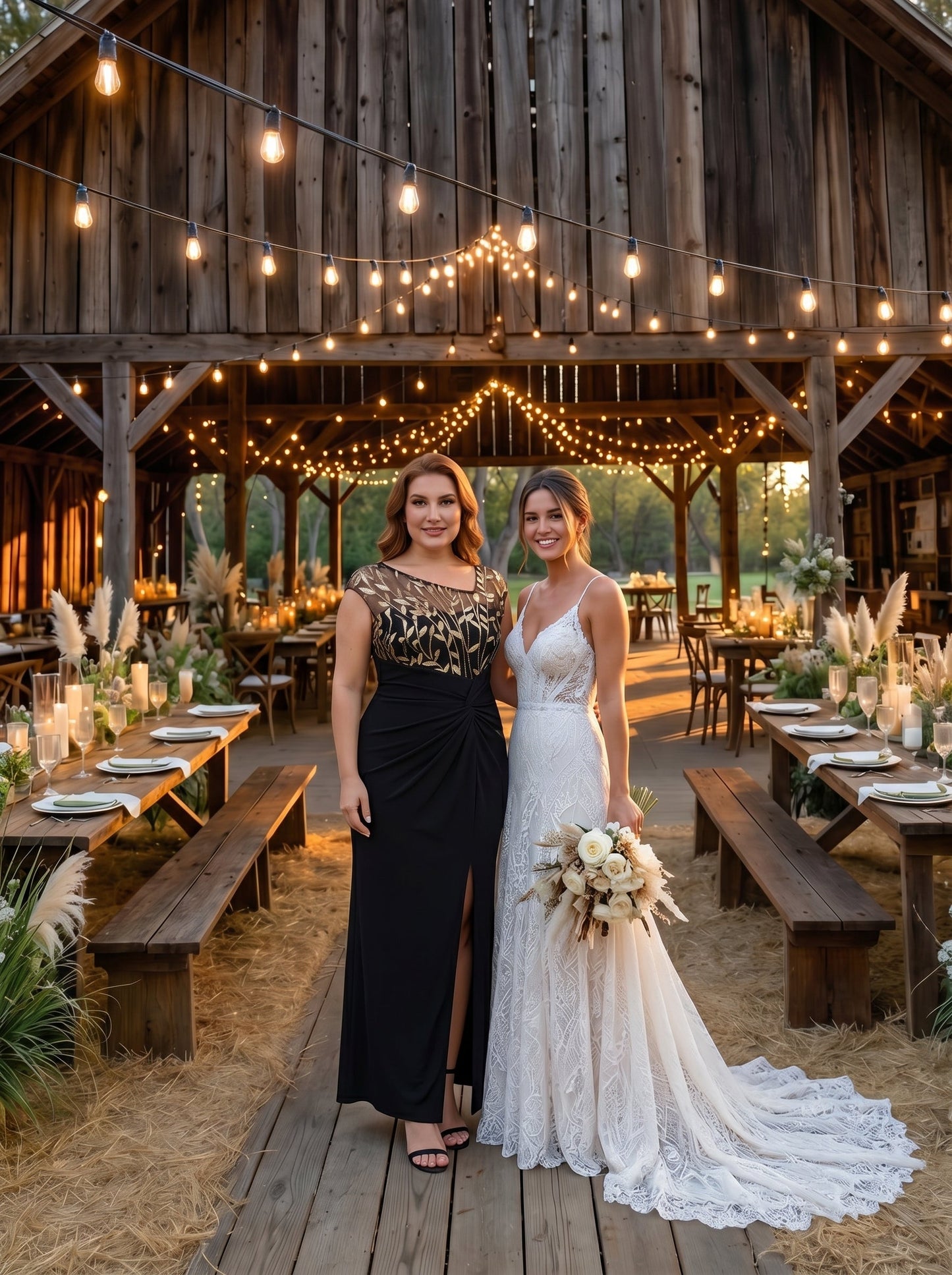 Plus Size Knotted Crepe Wedding Guest Dress