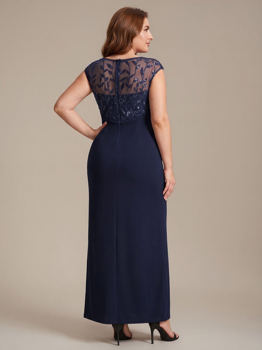 Plus Size Knotted Crepe Wedding Guest Dress