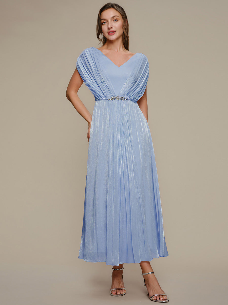 Sea-island filament fabircs Batwing Sleeve Wedding Guest Dress