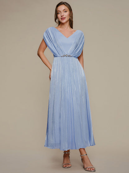 Sea-island filament fabircs Batwing Sleeve Wedding Guest Dress