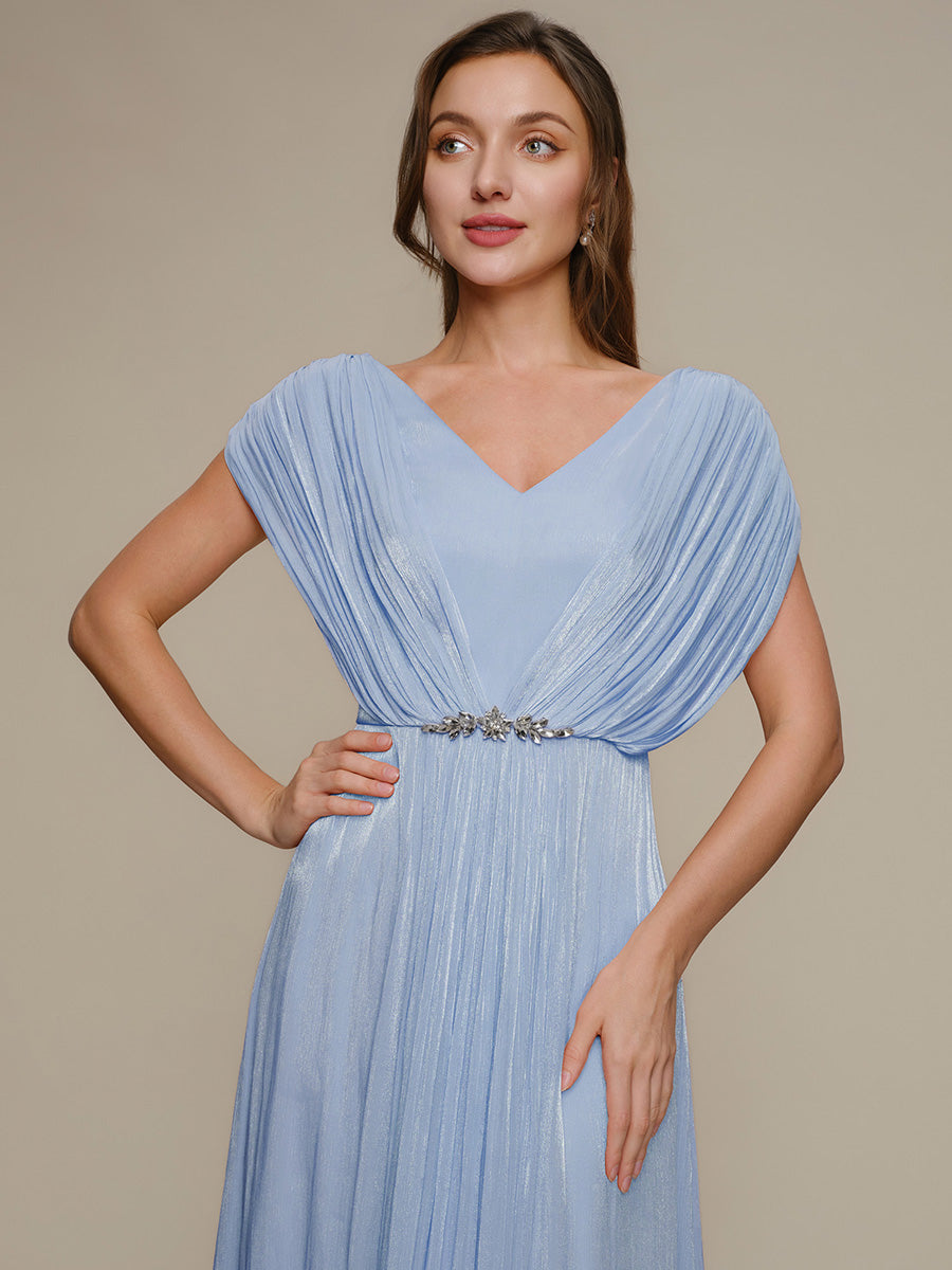 Sea-island filament fabircs Batwing Sleeve Wedding Guest Dress