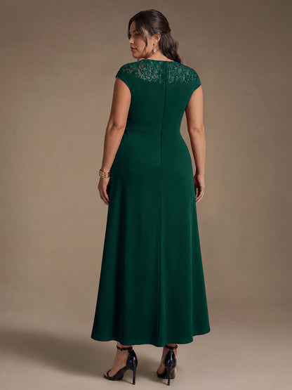 Plus Size Knot Detail High Low Wedding Guest Dress