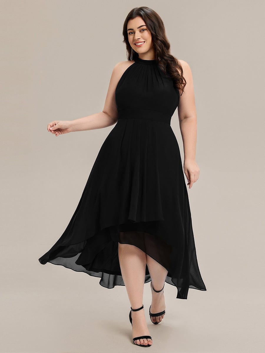 ever JAMIE|Pleated Chiffon Sleeveless A-Line Dress