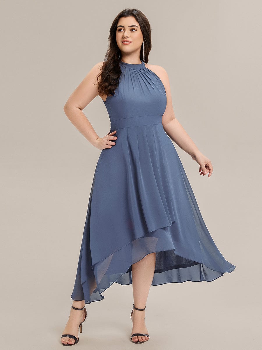 ever JAMIE|Pleated Chiffon Sleeveless A-Line Dress