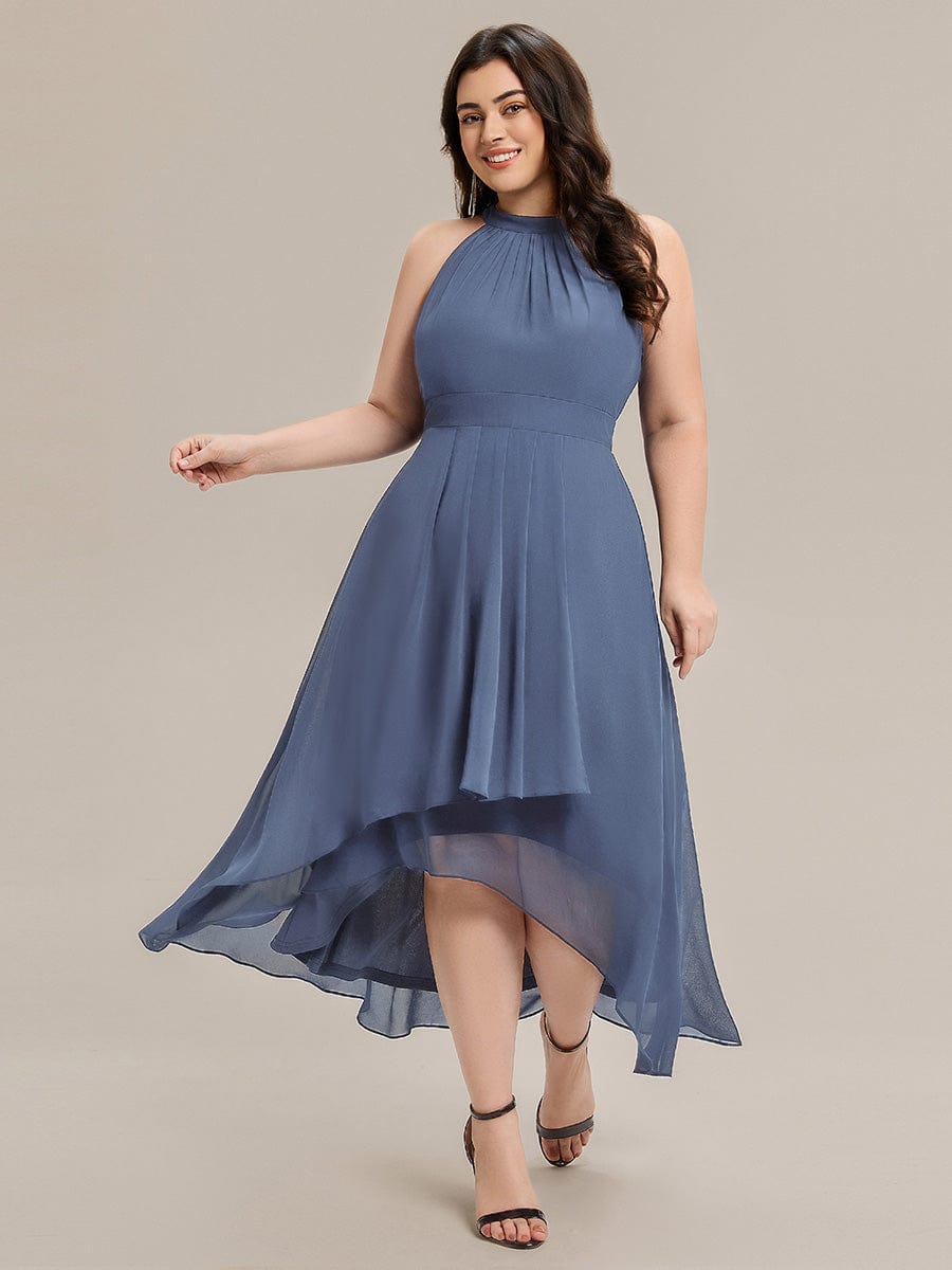 ever JAMIE|Pleated Chiffon Sleeveless A-Line Dress