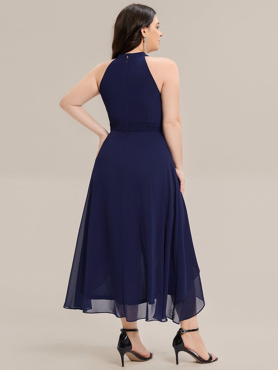 ever JAMIE|Pleated Chiffon Sleeveless A-Line Dress