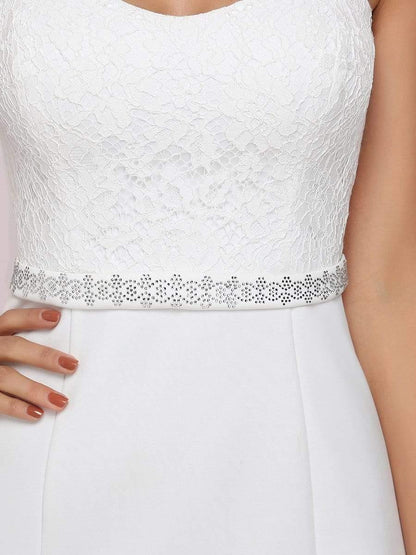 MARSEILLE'S BRIDE|Simple Cap Sleeve Sweetheart Mermaid Style Wedding Dress