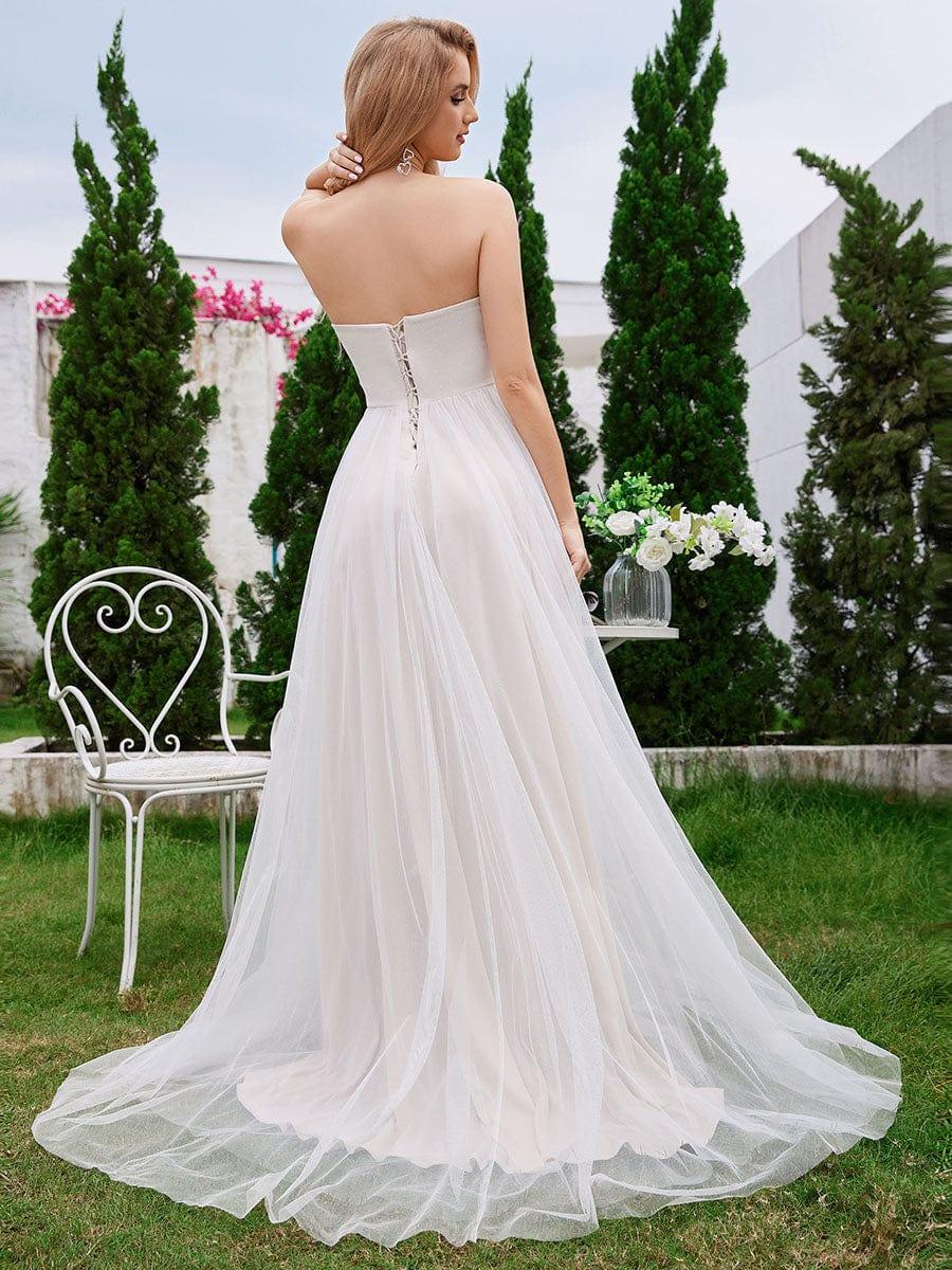 ESPÉRIS'S BRIDE|Strapless Corset See-Through Back Lace-Up A-Line Wedding Dress