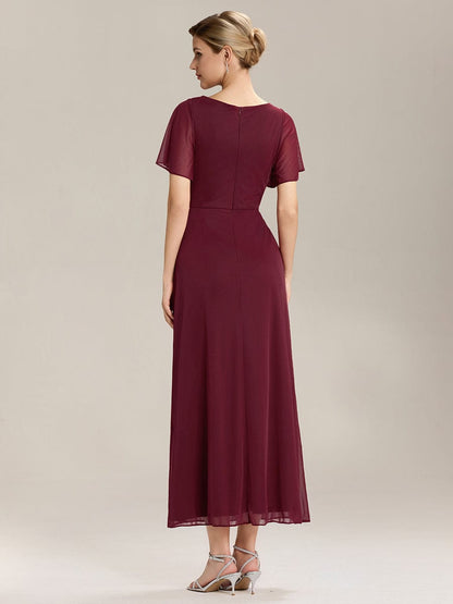ever MARIEL|Side Split Chiffon Ruffle Sleeve Dress