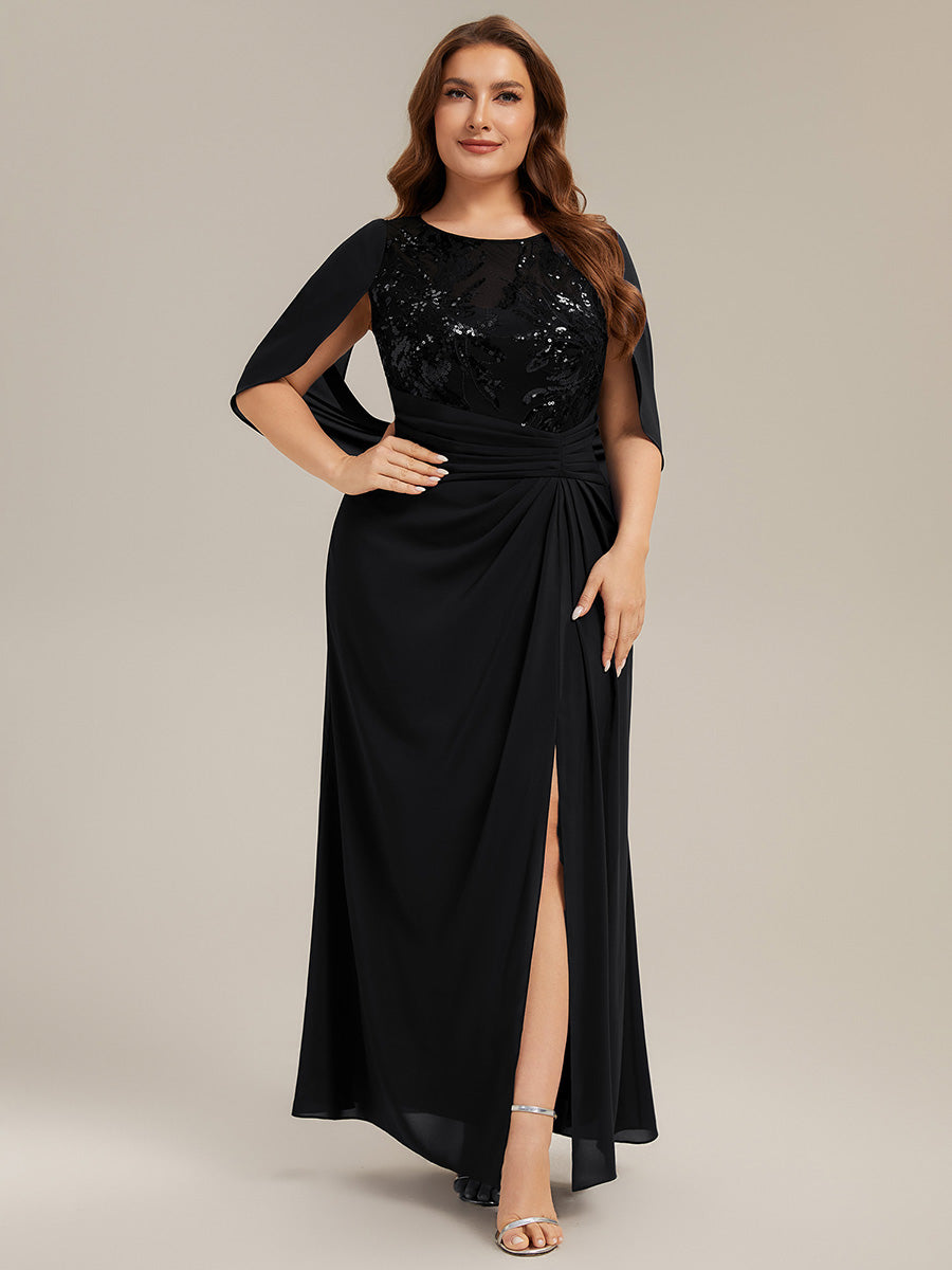 See-through Chiffon Sleeveless Mother of the Bride Dress