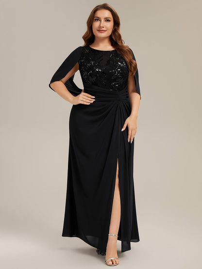 See-through Chiffon Sleeveless Mother of the Bride Dress
