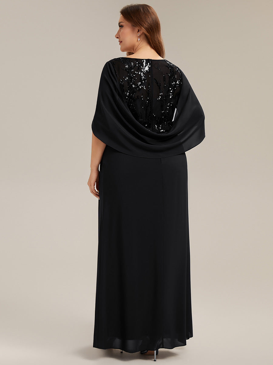 See-through Chiffon Sleeveless Mother of the Bride Dress