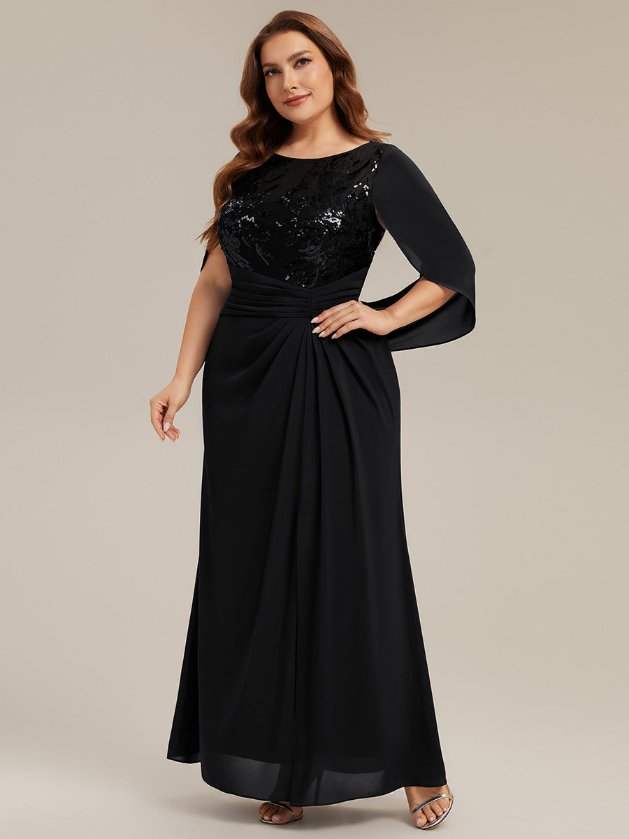 See-through Chiffon Sleeveless Mother of the Bride Dress