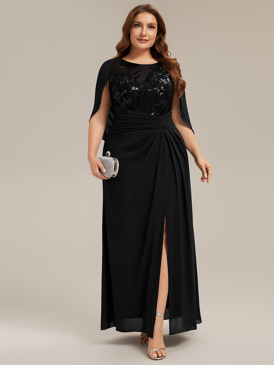 See-through Chiffon Sleeveless Mother of the Bride Dress