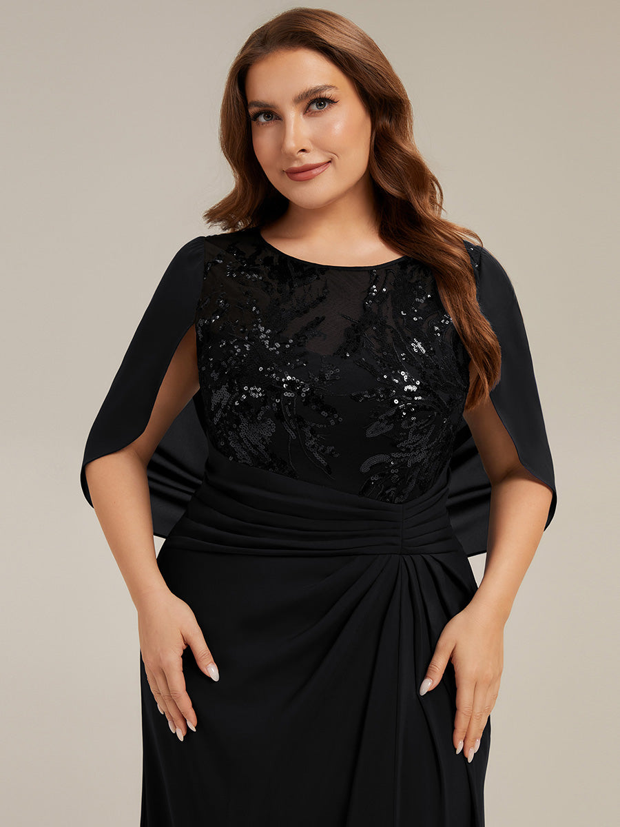See-through Chiffon Sleeveless Mother of the Bride Dress