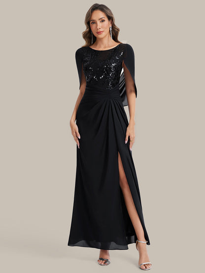 See-through Chiffon Sleeveless Mother of the Bride Dress