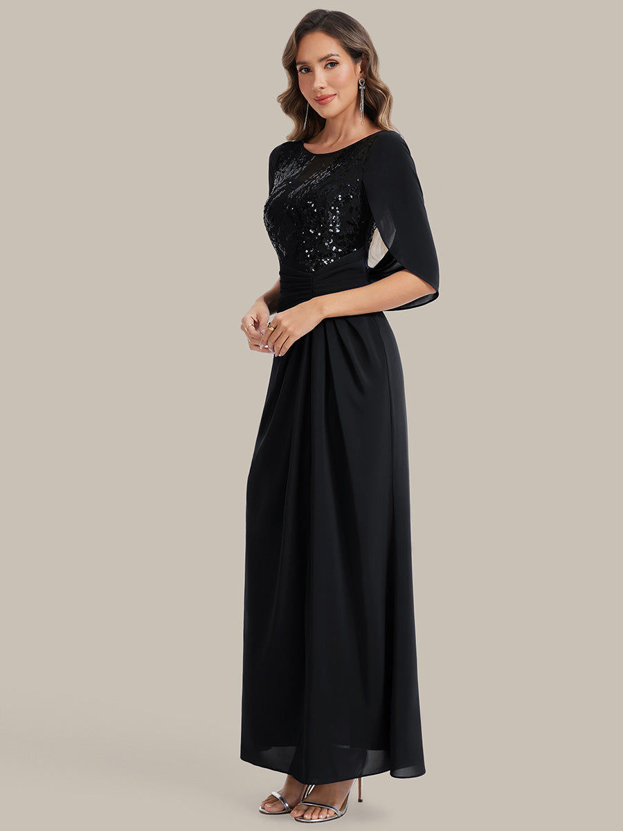 See-through Chiffon Sleeveless Mother of the Bride Dress