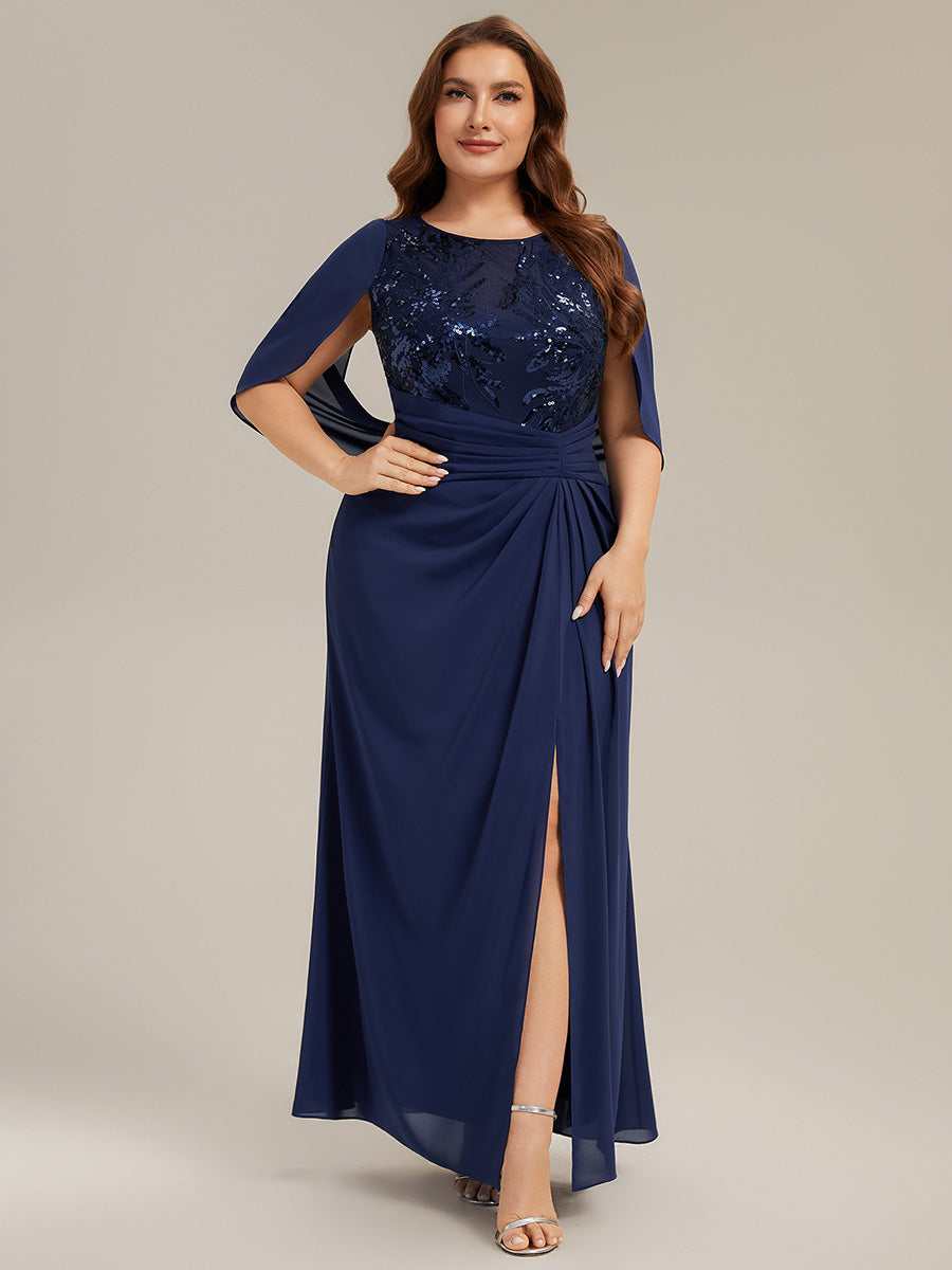 See-through Chiffon Sleeveless Mother of the Bride Dress