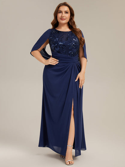 See-through Chiffon Sleeveless Mother of the Bride Dress