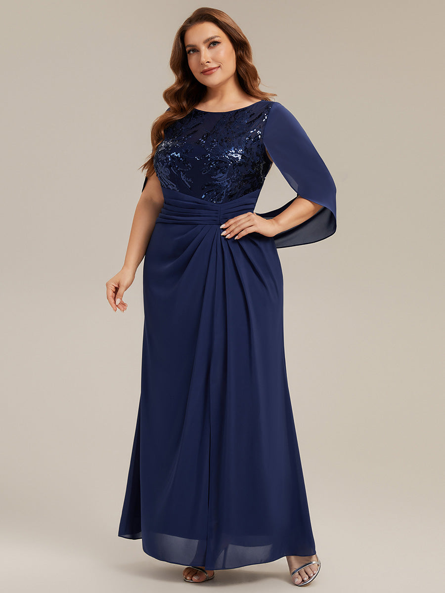 See-through Chiffon Sleeveless Mother of the Bride Dress